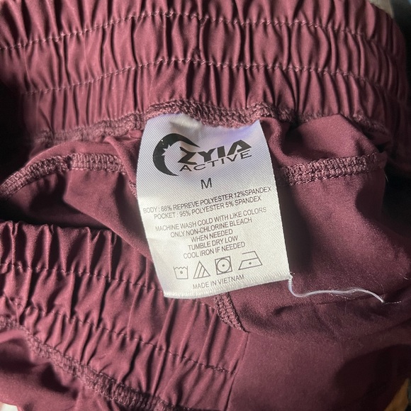 Zyia Plum Fierce Zipper Pocket Shorts - Picture 3 of 3